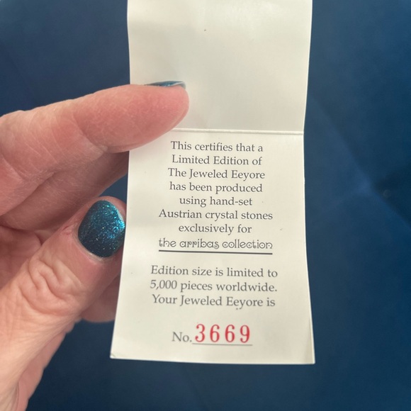 Disney Eeyore Arribas Swarovski Crystal Eeyore Figurine - Picture 9 of 10